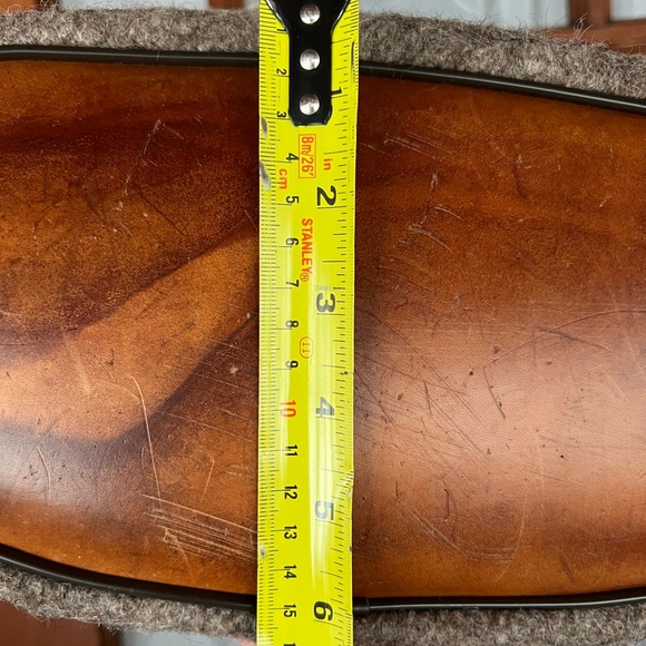 Karlén Swiss Vintage Army Wool Blanket Large Bag Purse Tote Leather Straps - Picture 9 of 14